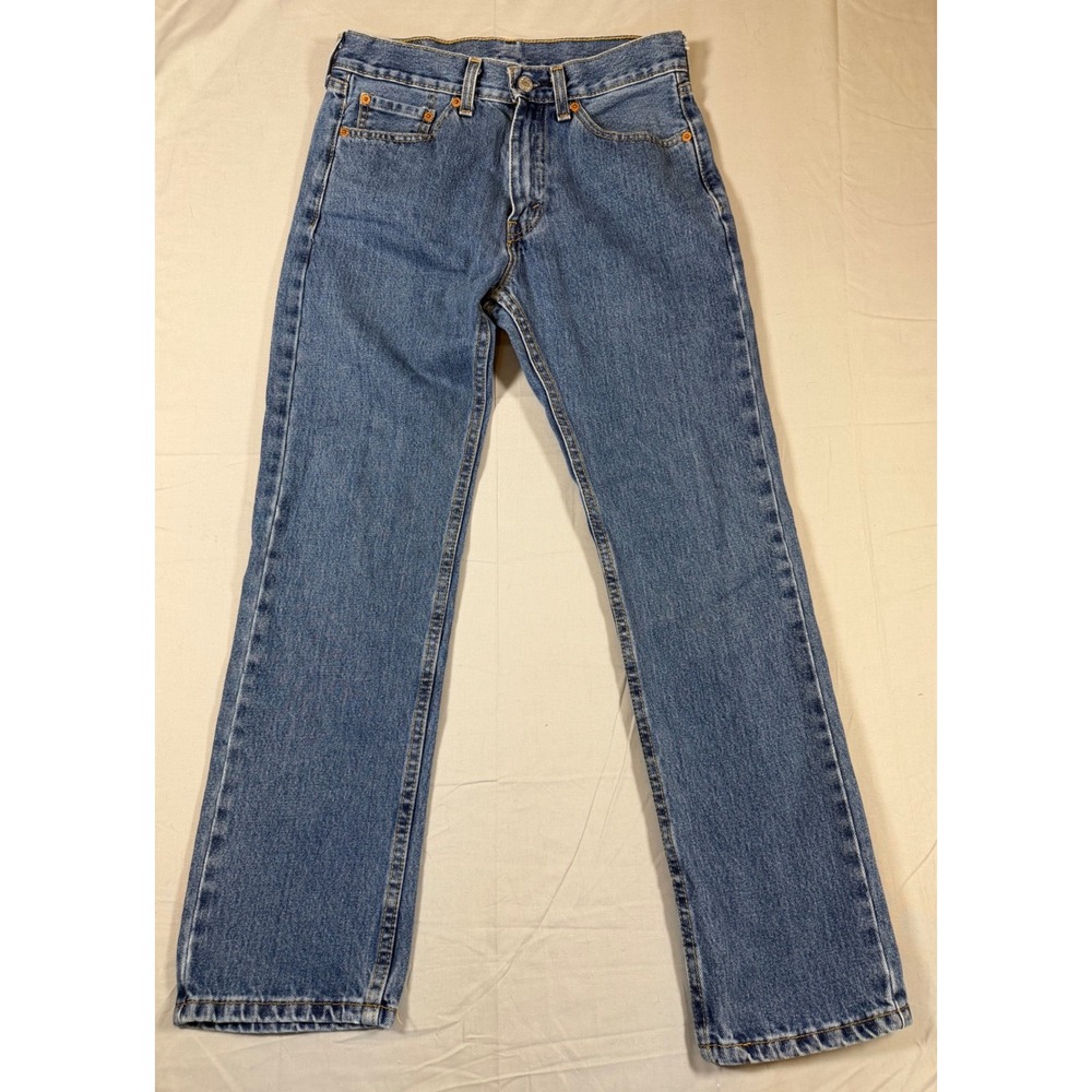 Levis 505 Regular Fit Straight Leg Jeans Medium Wash Blue W29 L30 00505-4891